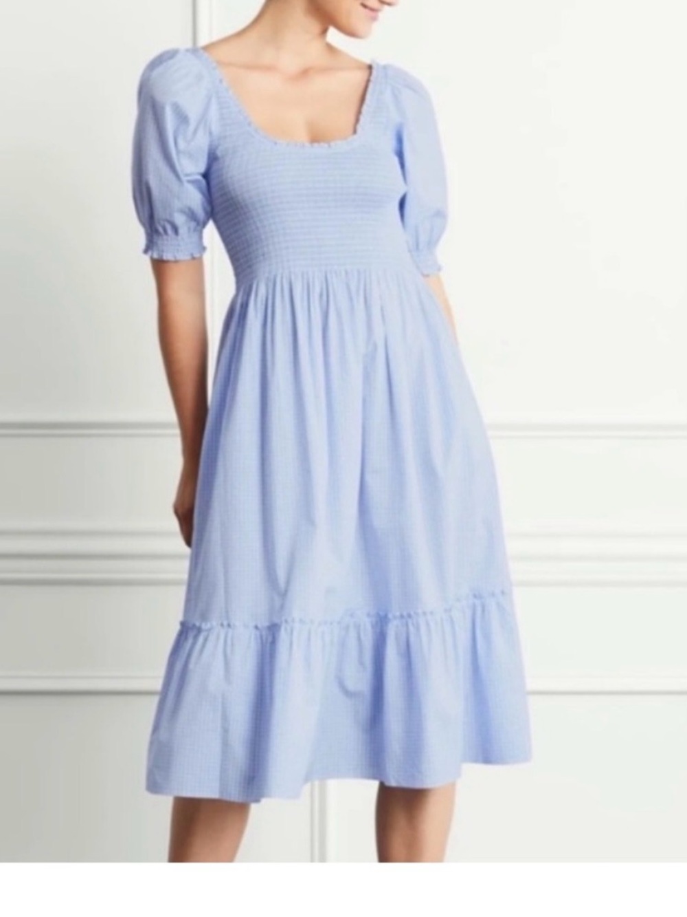 NWT Hill House Louisa Nap Dress in blue Gingham